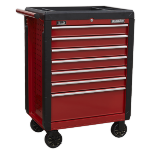 7 Drawer Rollcab with Ball Bearing Slides - Red