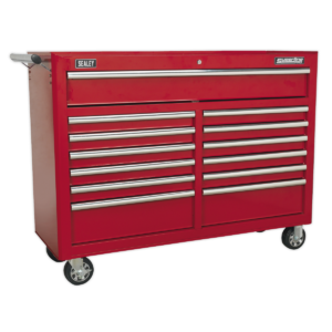 13 Drawer Rollcab with Ball Bearing Slides - Red