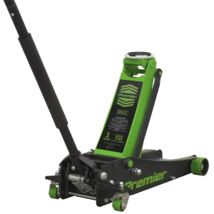 Premier Low Profile Trolley Jack with Rocket Lift 3 Tonne - Green