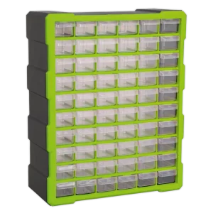 Cabinet Box 60 Drawer - Green/Black