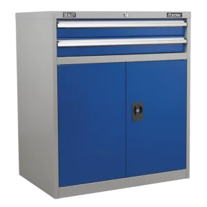 Premier Industrial™ Industrial Cabinet with 2 Drawers & 1 Shelf