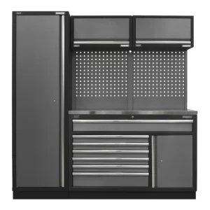 Superline PRO® Storage System with Stainless Steel Worktop 1.96m