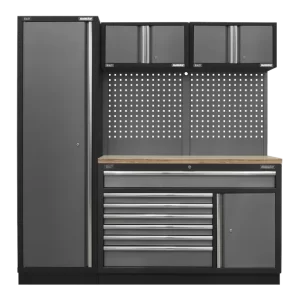 Superline PRO® Storage System with Pressed Wood Worktop 1.96m