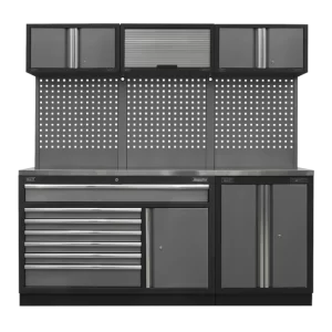 Superline PRO® Storage System with Stainless Steel Worktop 2.04m
