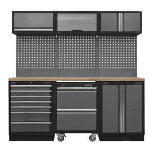 Superline PRO® Storage System with Pressed Wood Worktop 2.04m
