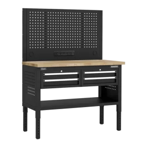 Superline PRO® Modular Workbench with 4 Drawers Wooden Worktop 1265mm