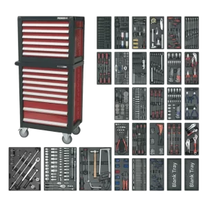 Premier™ Topchest & Rollcab Combination 14 Drawer with 1233pc Tool Kit