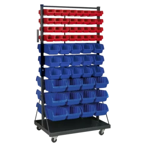 Mobile Bin Storage System with 118 Bins