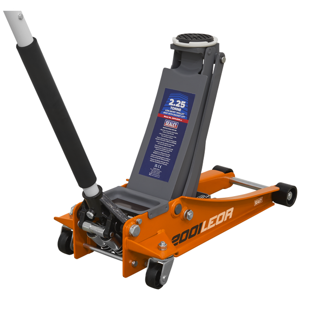 Low Profile Trolley Jack with Rocket Lift 2.25 Tonne - Orange