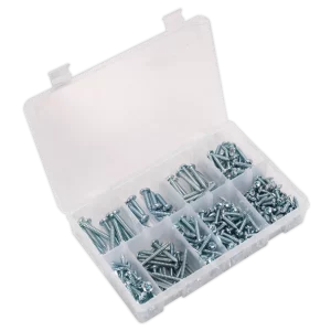 Zinc Plated Self-Tapping Pan Head Pozi Screw Assortment 305pc - DIN 7981CZ