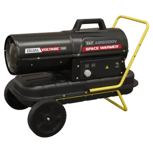 Dual Voltage Kerosene/Diesel Space Warmer® Heater with Wheels 50,000Btu/hr