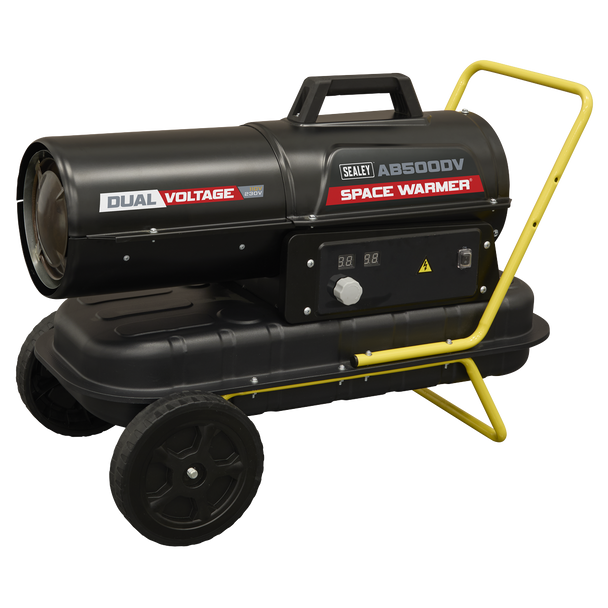 Dual Voltage Kerosene/Diesel Space Warmer® Heater with Wheels 50,000Btu/hr