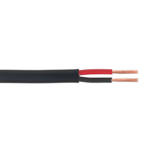 8.75A Thick Wall Flat Twin Automotive Cable 30m - Black - Image 2