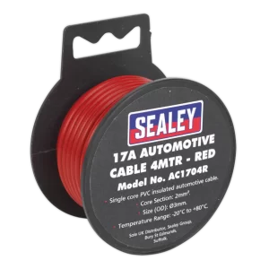 17A Thick Wall Automotive Cable 4m - Red