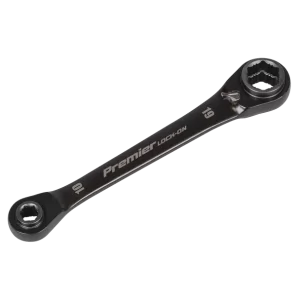 Premier Black 4-in-1 Reversible Lock-On™ Ratchet Ring Spanner