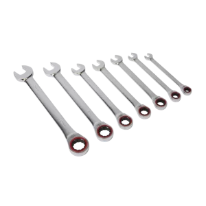 Premier Platinum Combination Ratchet Spanner Set 7pc