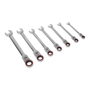 Premier Platinum Flexi-Head Ratchet Combination Spanner Set 7pc