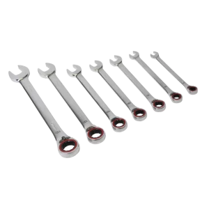 Premier Platinum Reversible Ratchet Combination Spanner Set 7pc