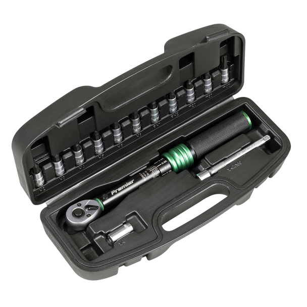 Torque Wrench Set 1/4"Sq Drive 5-25Nm 14pc