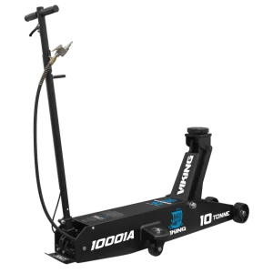 Viking Professional Long Reach Air/Manual Operation Trolley Jack with Rocket Lift 10 Tonne