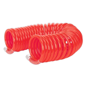 PU Coiled Air Hose with 1/4"BSP Unions 10m x 8mm